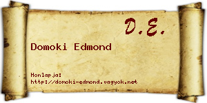 Domoki Edmond névjegykártya